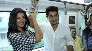 Lekar Hum Deewana Dil Movie Pramotion In Mumbai Metro | Armaan Jain & Deeksha Seth