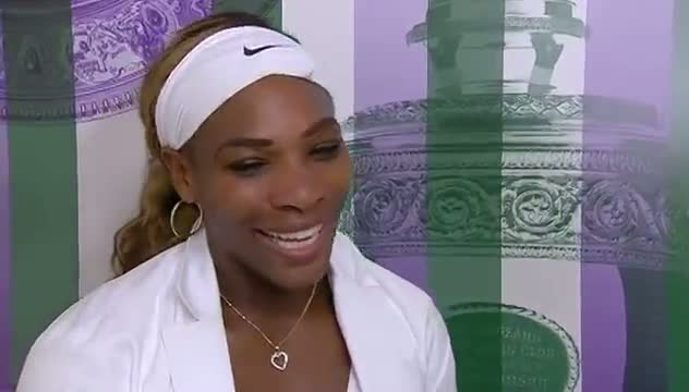 Serena Williams jokes about her crowd dive - Wimbledon 2014