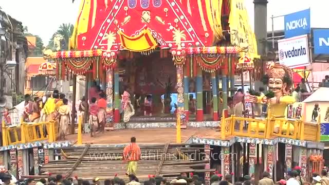 Chariots decorated as temple structures during Rath Yatra - Odisha
