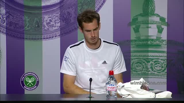 Andy Murray happy under the roof - Wimbledon 2014