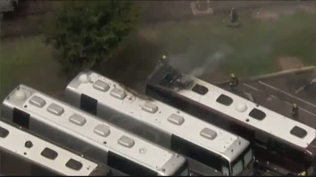Tour Bus on Fire in Philadelphia