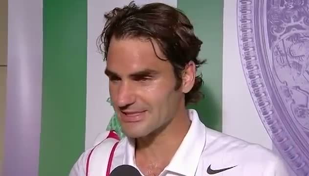 Roger Federer post-match interview - Wimbledon 2014