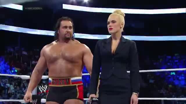 Jack Swagger engages in an in-ring stand-off with Rusev: WWE SmackDown, July 4, 2014
