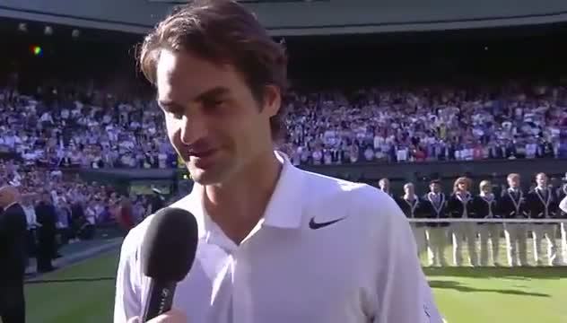 Roger Federer post-match interview - Wimbledon 2014