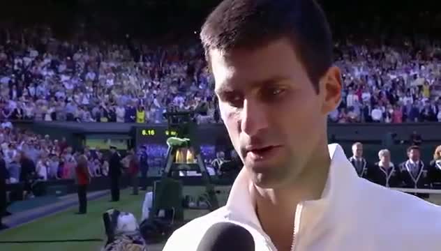 Novak Djokovic winning interview - Wimbledon 2014