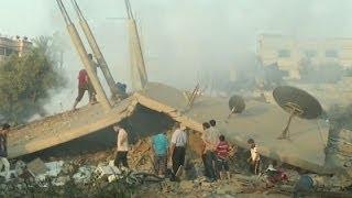 Raw: Aftermath of Airstrikes in Gaza Strip