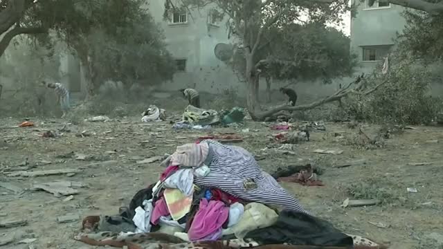 Aftermath of Airstrikes in Gaza Strip