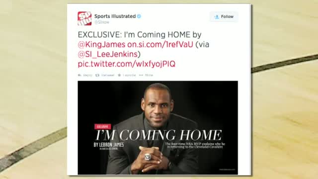 LeBron James Says He's Returning to Cavaliers