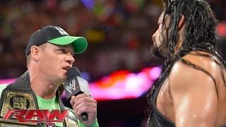 John Cena confronts Roman Reigns: WWE Raw, July 14, 2014