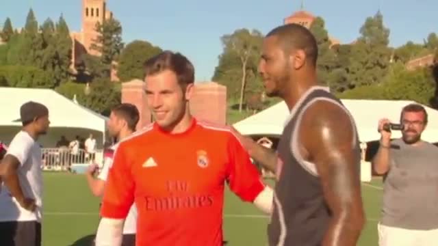 NBA: Carmelo Anthony plays FÃ¹tbol with Real Madrid
