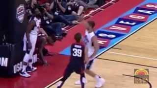 NBA: Paul George Injury - Paul George breaks his leg Ankle Injury during team usa game