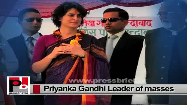Priyanka Gandhi - easily strikes chord with the masses like Indira Gandhi