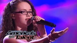 Mara Justine: Young Girl Belts Out "Unconditionally" Katy Perry Cover - America's Got Talent 2014