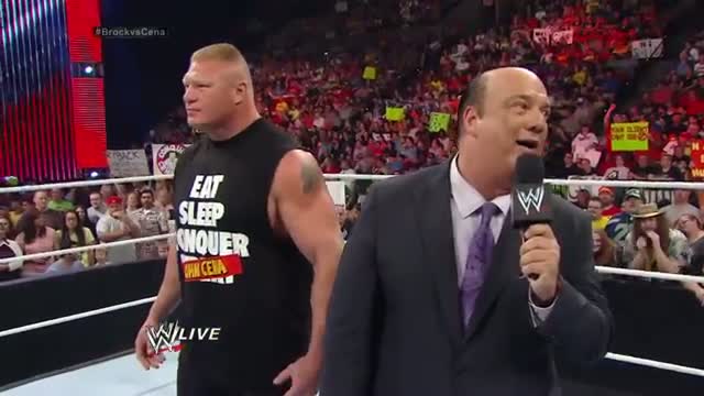 Paul Heyman vows Brock Lesnar will give John Cena a beating at SummerSlam: WWE Raw, Aug. 11, 2014