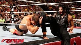 Roman Reigns vs. RybAxel â€“ 2-on-1 Handicap Match: WWE Raw, Aug. 11, 2014