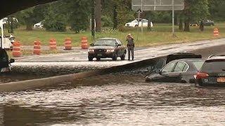 Record Rainfall Strands NY Drivers, Kills 1
