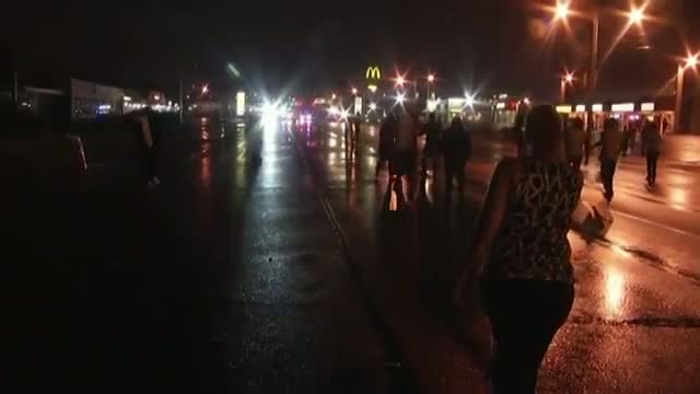 Few Protesters As Ferguson Curfew Begins
