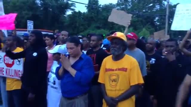 Black Panthers Lead Death Chant for Officer Darren Wilson in Ferguson, MO