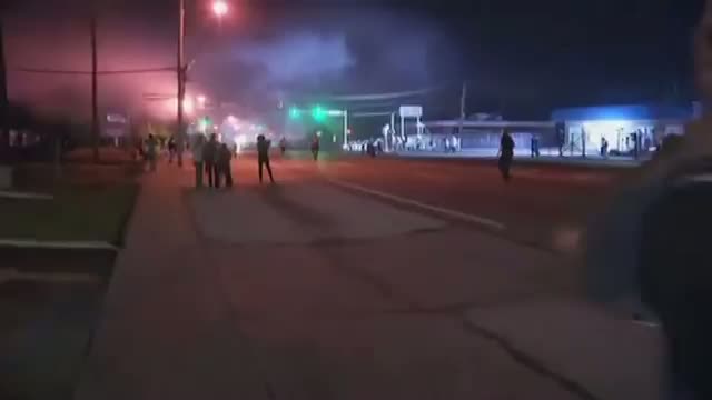 Tear Gas Fired in Ferguson