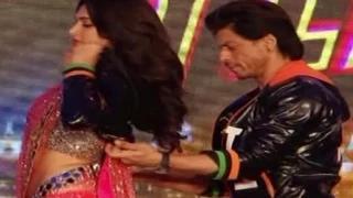 Shahrukh Khan adjusts Deepika Padukone's JACKET