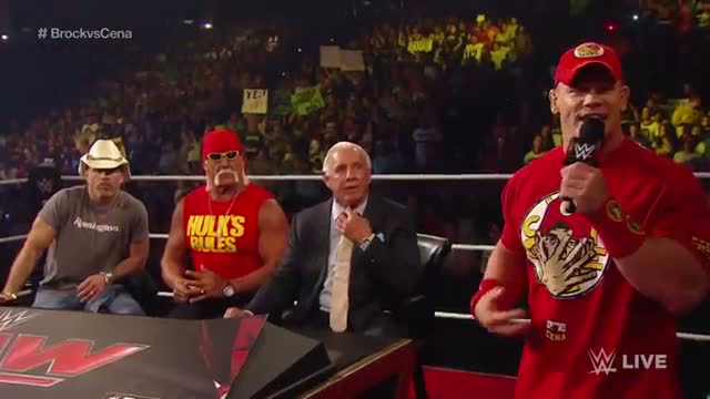 John Cena interrupts the WWE Hall of Fame Forum: WWE Raw, Aug. 25, 2014