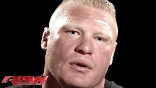 Brock Lesnar addresses his Night of Champions rematch against John Cena: WWE Raw, Aug. 25, 2014