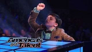 Adrian Romoff: Kid Pianist Plays Chopsticks and "Eine Kleine Nachtmusik" - America's Got Talent 2014
