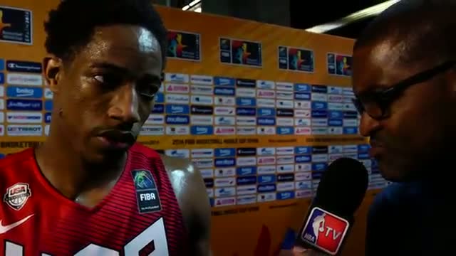 NBA: DeMar DeRozan Reacts to Win Over Dominican Republic