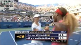 Serena Williams beats Makarova - S.Williams vs Makarova HD US Open 2014