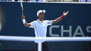 Novak Djokovic Fantasti short point HD - Djokovic vs Nishikori US Open 2014