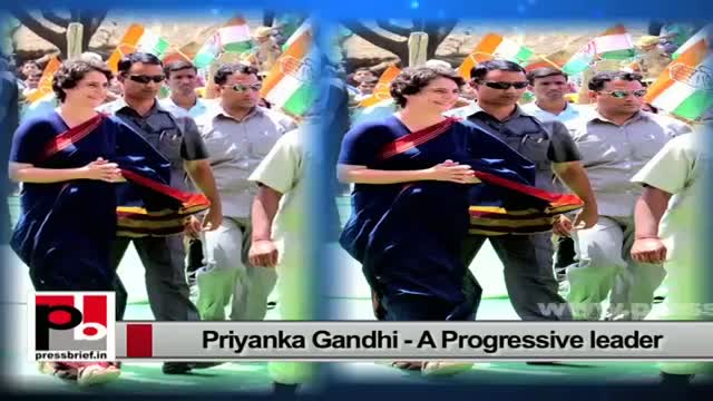 Charismatic Priyanka Gandhi Vadra - young mass leader with progressive vision