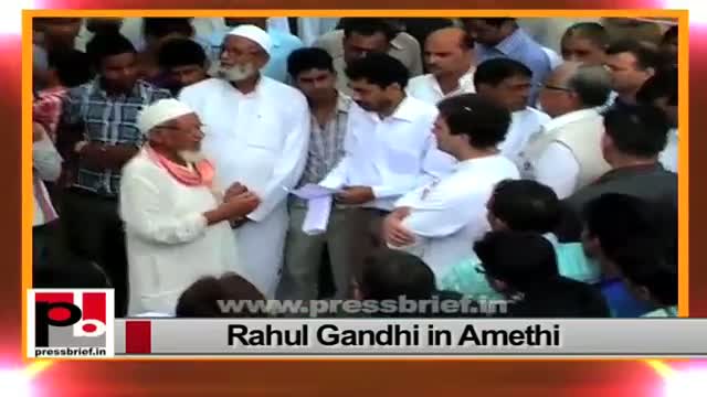 Congress Vice President Rahul Gandhi visits Amethi, criticises Modi government