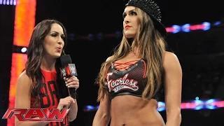 Nikki demands that Brie cease calling herself a "Bella": WWE Raw, Sept. 22, 2014