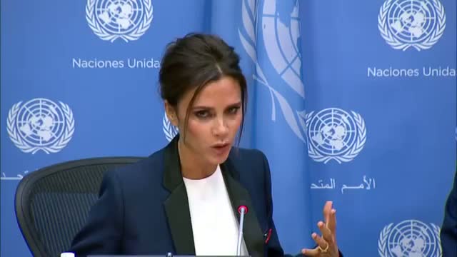 Victoria Beckham Speaks at the United Nations
