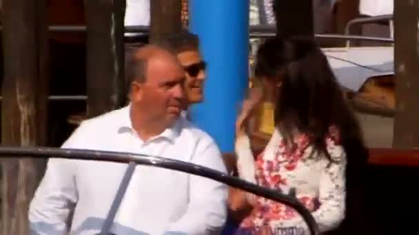 Newly-weds Clooney and Alamuddin in Venice