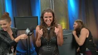 Stephanie McMahon accepts the "Ice Bucket Challenge"