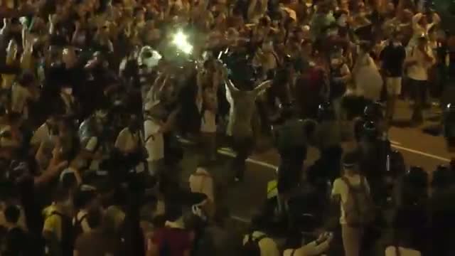 Police Use Tear Gas on Hong Kong Protesters