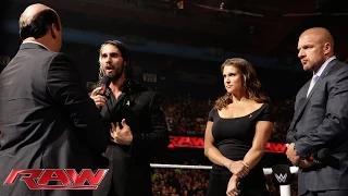 Paul Heyman addresses Seth Rollins' actions at Night of Champions: WWE Raw, Sept. 29, 2014