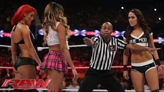 Brie Bella vs. Cameron & Eva Marie - 2-on-1 Handicap Match: WWE Raw, Sept. 29, 2014