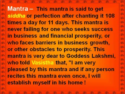 Mata Lakshmi Wealth mantra - Most Powerful Lakshmi Mantra for Money And Prosperity