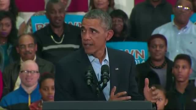 Campaign Trail, Obama Says GOP Is Peddling Fear