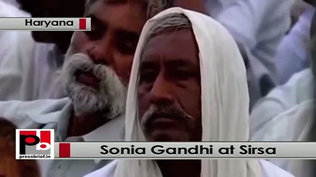 Sonia Gandhi at Sirsa, Haryana: Haryana witnessed immense development under Congress