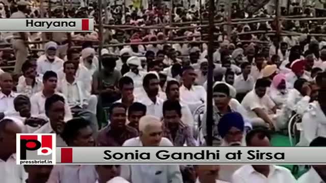 Sonia Gandhi strikes chord with voters at Sirsa in Haryana; appeals voters to vote for Congress