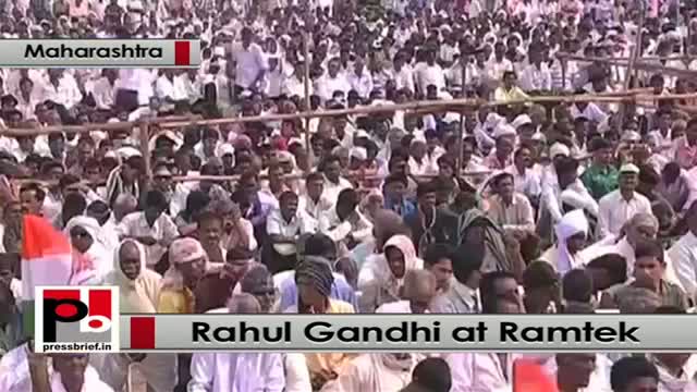 Rahul Gandhi at Ramtek, Maharashtra takes on BJP, Modi