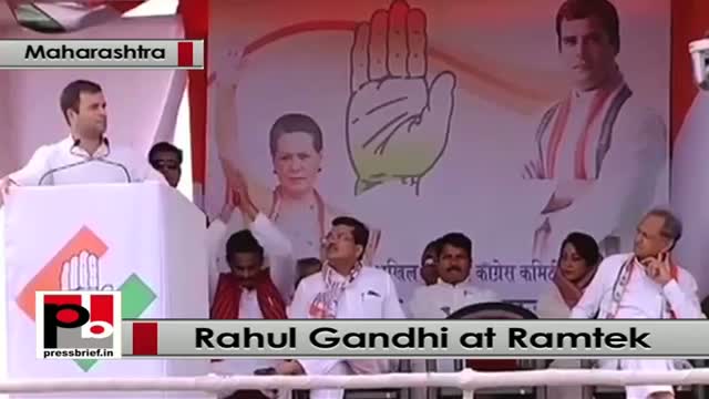 Rahul Gandhi at Ramtek, Maharashtra: Modi government policies are anti-poor