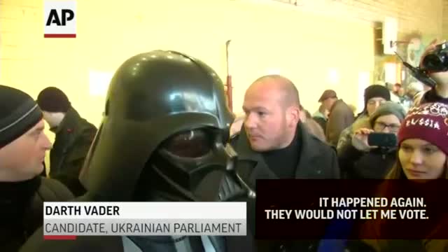 Darth Vader Turned Away From Ukrainian Polls