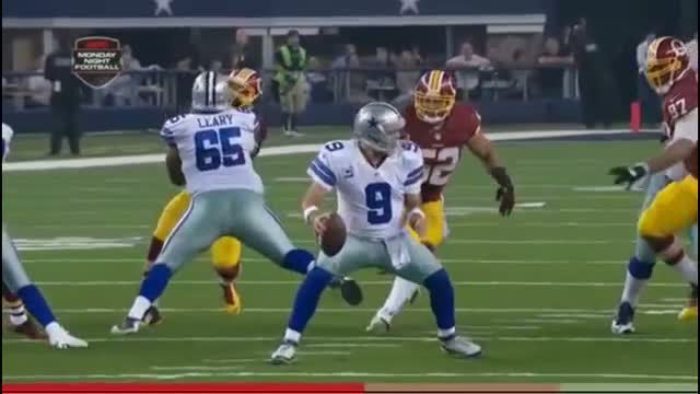 Tony Romo Injury Video Cowboys QB Tony Romo injured vs Washington Redskins