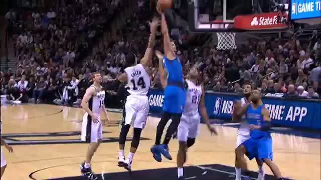NBA: Chandler Parsons Takes it to Tim Duncan