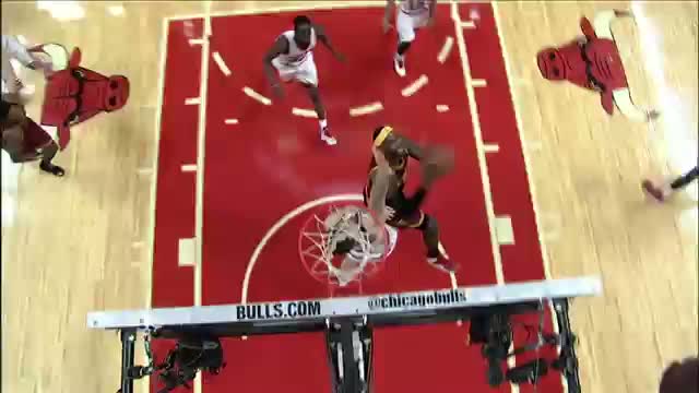 NBA: Lebron James Hits an Acorbatic Layup off the Glass