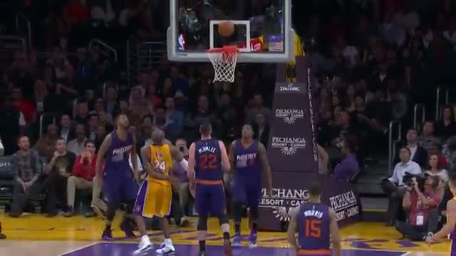 NBA: Kobe Bryant Draws Contact and Throws Up A Crazy Shot